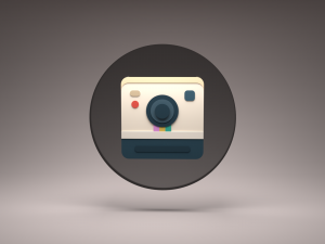Polaroid icon design 3D 模型