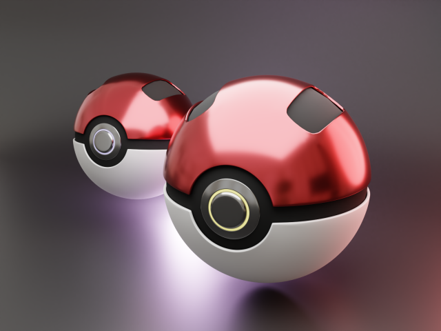 Pokeball 3D 模型 .c4d .max .obj .3ds .fbx .stl .blend 
