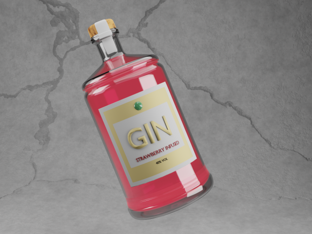 Spirit bottle 3D Model .c4d .max .obj .3ds .fbx .stl .blend 