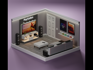 Isometric interior design 3D 模型