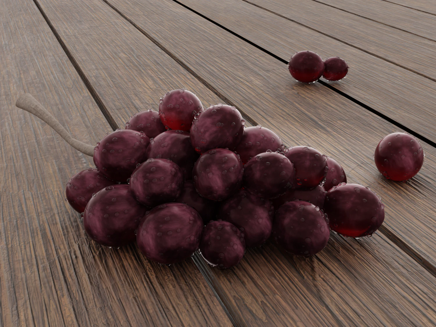 Grapes 3D Model .c4d .max .obj .3ds .fbx .stl .blend 