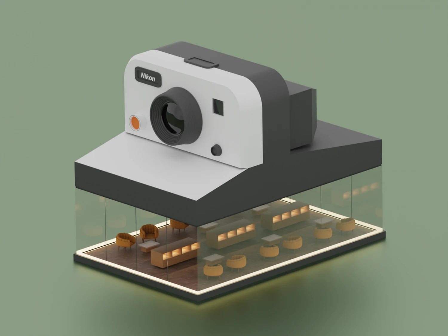 Camera Store 3D 3D Model .c4d .max .obj .3ds .fbx .stl .blend 