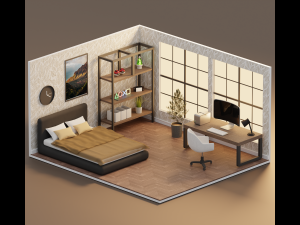 Bedroom interior design 3D Model