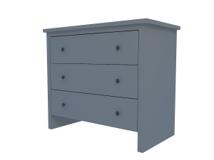 Grey wood dresser 3D Model