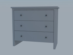 Grey wood dresser Modèle 3D