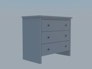 Grey wood dresser Modèle 3D