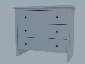 Grey wood dresser Modèle 3D