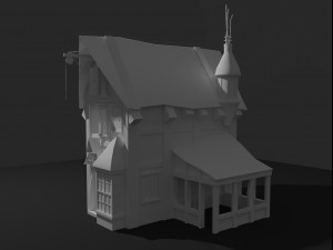 Three story fantasy house 3D Model