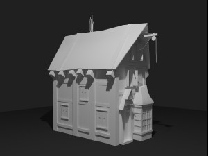 Three story fantasy house 3D Model