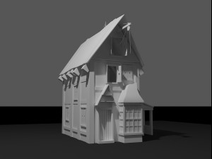 Three story fantasy house 3D Model