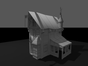 Three story fantasy house 3D Model