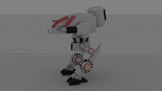 Steel fighting robot 3D Model .c4d .max .obj .3ds .fbx .stl .blend 