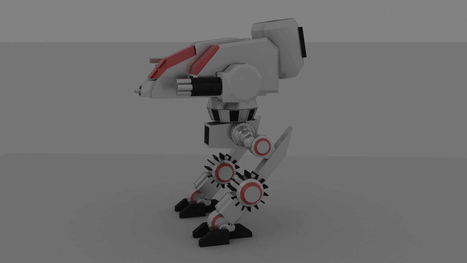 Steel fighting robot 3D Model .c4d .max .obj .3ds .fbx .stl .blend