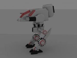 강철 전투 로봇 3D 모델