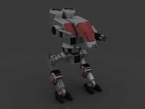 Steel fighting robot 3D Model
