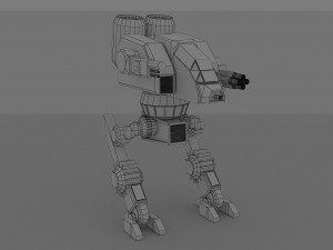 Steel fighting robot 3D Model