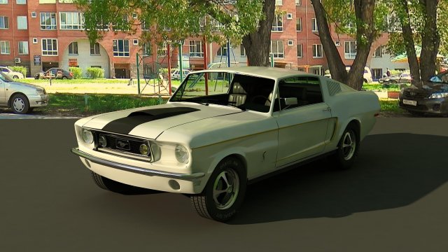 Sportcar 1967 3D Модель .c4d .max .obj .3ds .fbx .stl .blend 