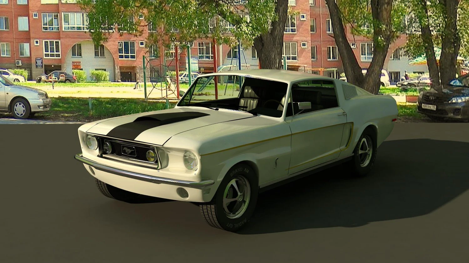 Sportcar 1967 3D Model .c4d .max .obj .3ds .fbx .stl .blend 