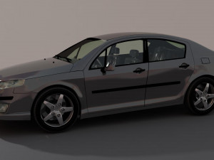 Grey sedan car 3D Модель
