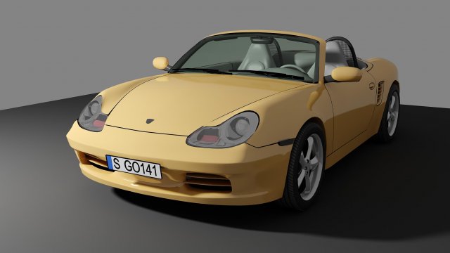Sporcar yellow 3D Model .c4d .max .obj .3ds .fbx .stl .blend 