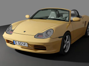 Sporcar jaune Modèle 3D