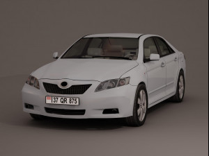 Sedan car grey 3D Модель
