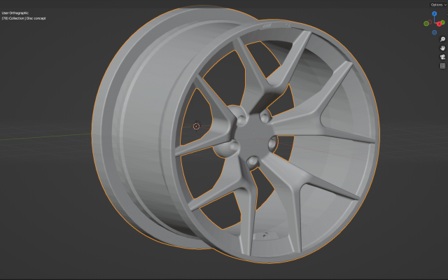 Disc concept 3D Model .c4d .max .obj .3ds .fbx .stl .blend 