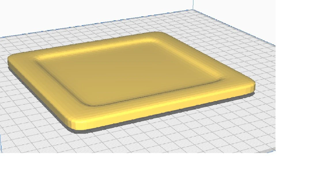 Square Plate 3D Print Model .c4d .max .obj .3ds .fbx .stl .blend 