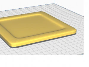 Square Plate 3D Print Model