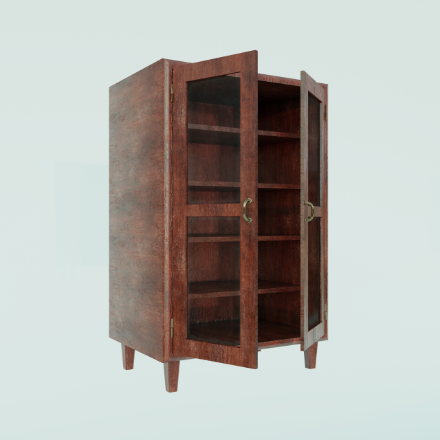 Old Wardrobe Modelo 3D .c4d .max .obj .3ds .fbx .stl .blend 