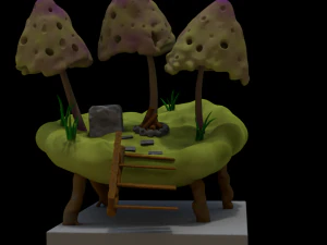 Грибний табір 3D Модель