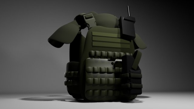 Military Vest 3D Model .c4d .max .obj .3ds .fbx .stl .blend 