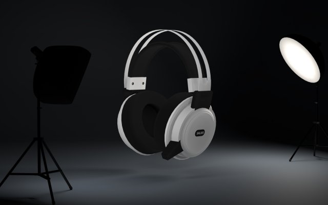 Headphones Model 3D .c4d .max .obj .3ds .fbx .stl .blend