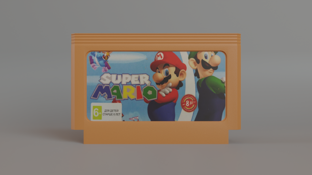 Cartridge dendy 3D 模型 .c4d .max .obj .3ds .fbx .stl .blend