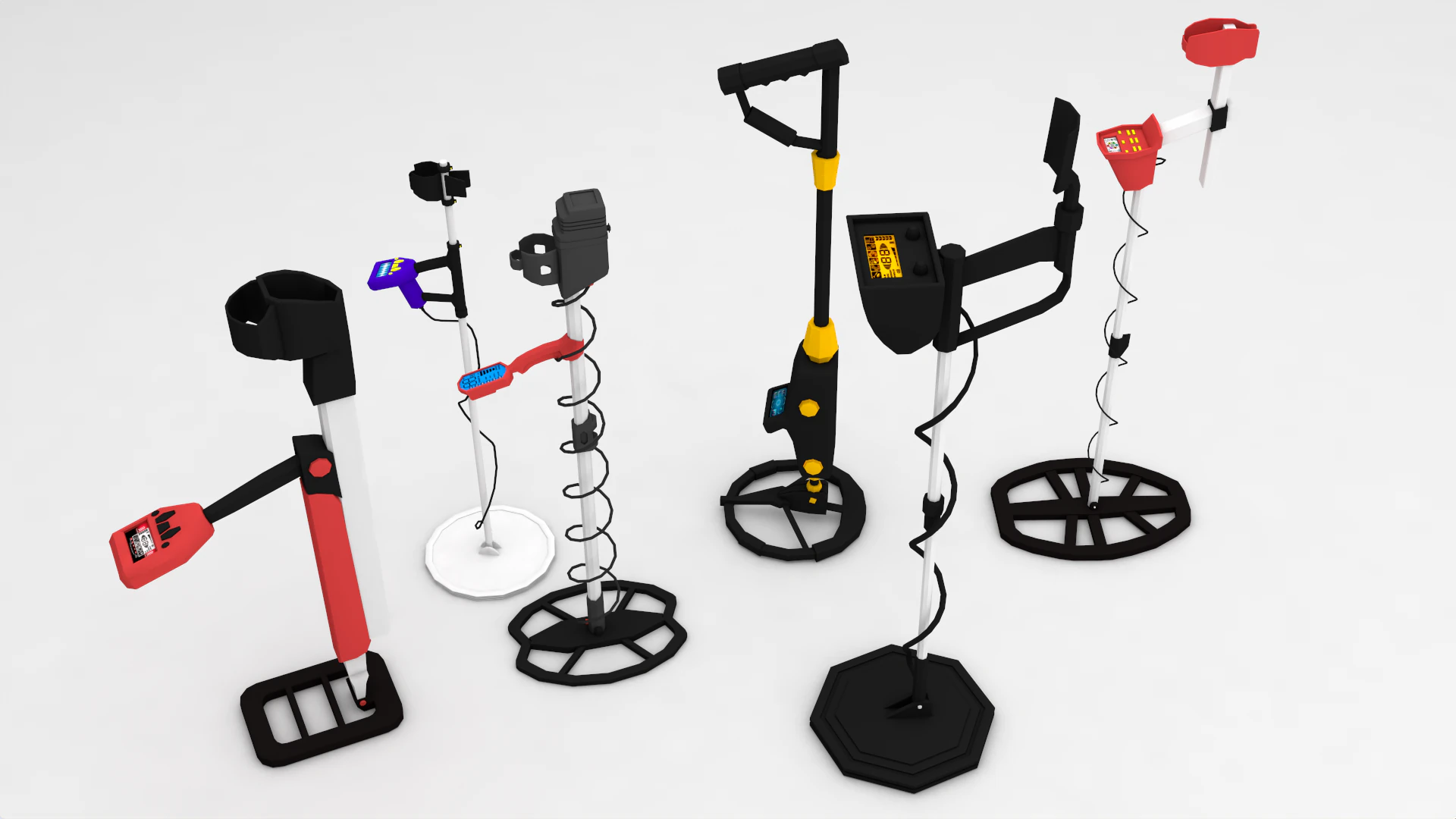 Metal Detector 3D Model .c4d .max .obj .3ds .fbx .stl .blend 