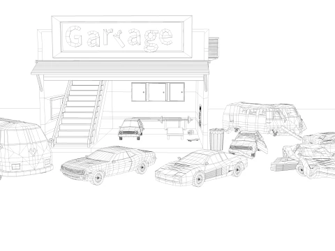 Garage Modèle 3D