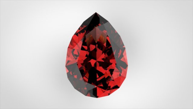 Pear-shaped gemstone 3D Model .c4d .max .obj .3ds .fbx .stl .blend 