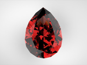 Pear-shaped gemstone 3D Model