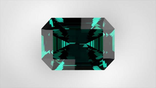 Emerald-shaped gemstone 3D Model .c4d .max .obj .3ds .fbx .stl .blend 