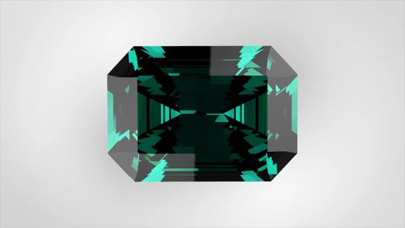 Piedra preciosa en forma de esmeralda Modelo 3D .c4d .max .obj .3ds .fbx .stl .blend 