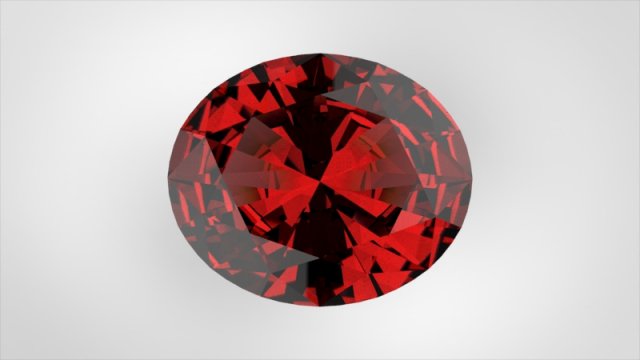 Oval-shaped gemstone 3D Модель .c4d .max .obj .3ds .fbx .stl .blend 
