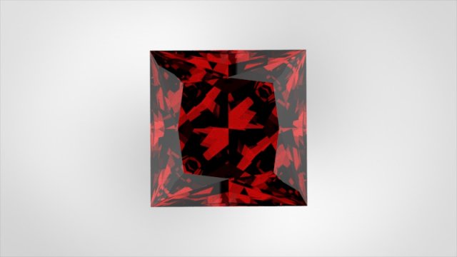 Princess-shaped gemstone 3D Модель .c4d .max .obj .3ds .fbx .stl .blend 