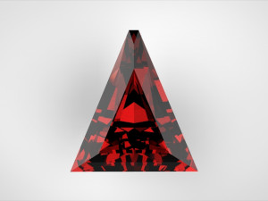 Triangle-shaped gemstone 3D Model