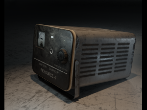 Soviet used old car battery charger from USSR RECOURCE-1 3D Модель