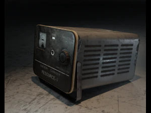 SSCB'den Sovyet kullanılmış eski araba ak&uuml; şarj cihazı RECOURCE-1 3D Model