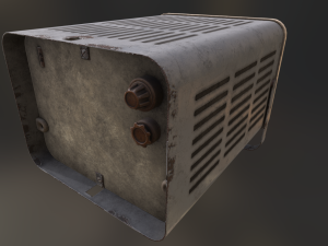 Soviet used old car battery charger from USSR RECOURCE-1 3D Модель