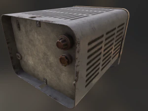 Soviet used old car battery charger from USSR RECOURCE-1 3D Model
