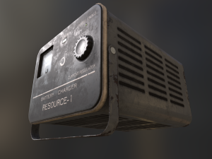 Soviet used old car battery charger from USSR RECOURCE-1 3D Модель