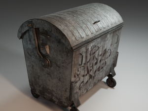 Lowpoly game-ready urban trash bin can Collection Pack 3Dモデル