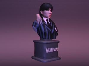 Wednesday Merlina Mircoles Mecredi Wandinha Addams Model Cetak 3D